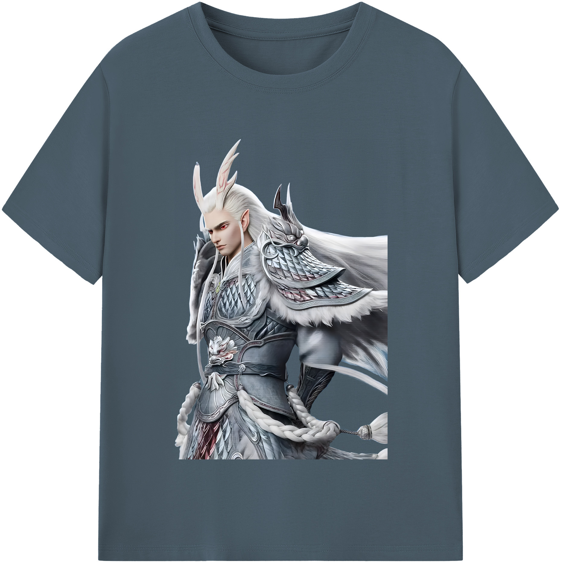 （画像用） Ne Zha 2 ナタ 魔童の大暴れ 綿100％半袖Tシャツ（フロントプリント）